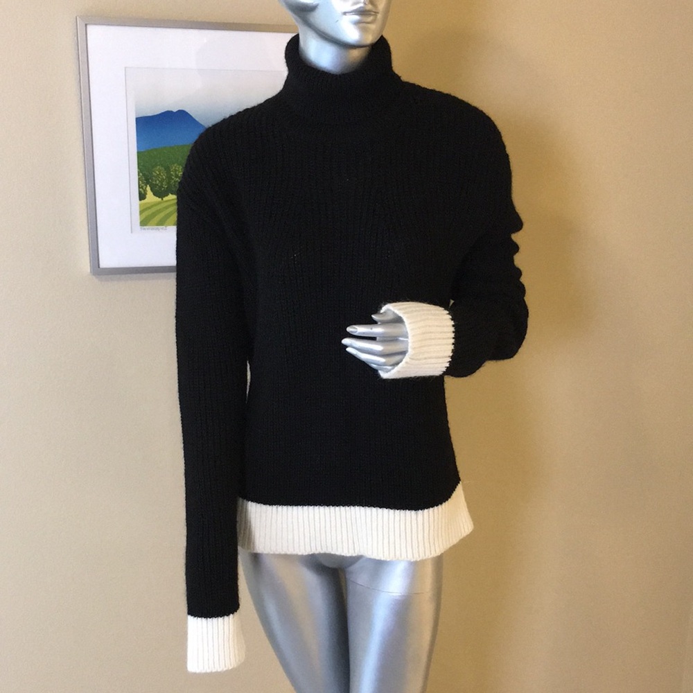AMICHI Essentials | Acrylic / Wool / Alpaca Blend Turtleneck Sweater Colorblock